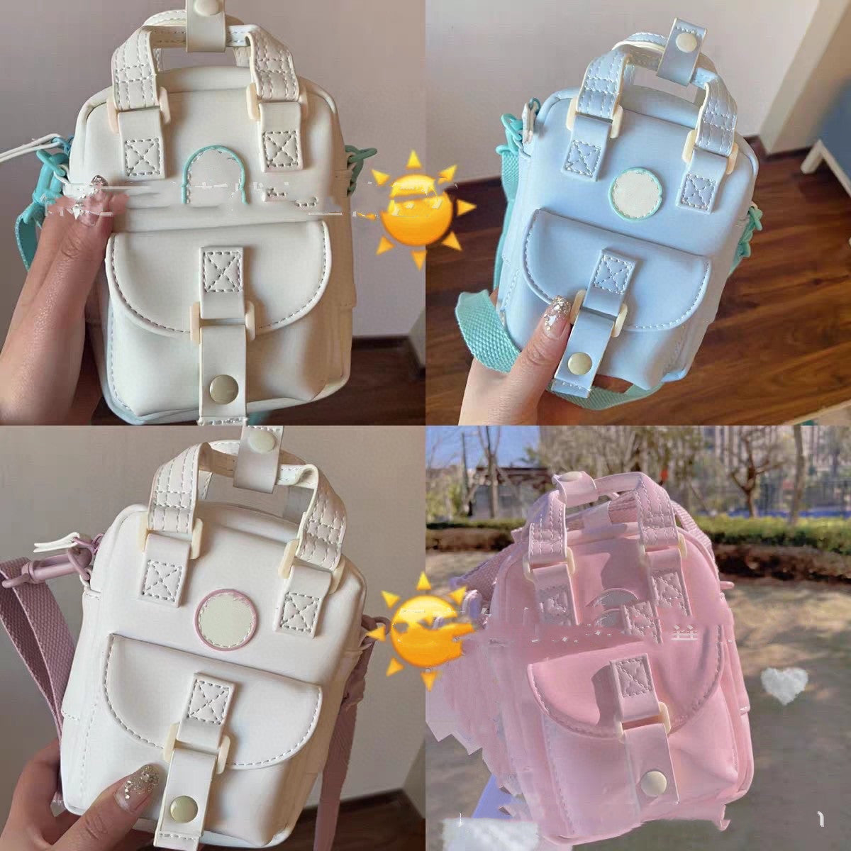 New Color-changing Mini Crossbody Bag Donut Macaron Shoulder Bag For Child