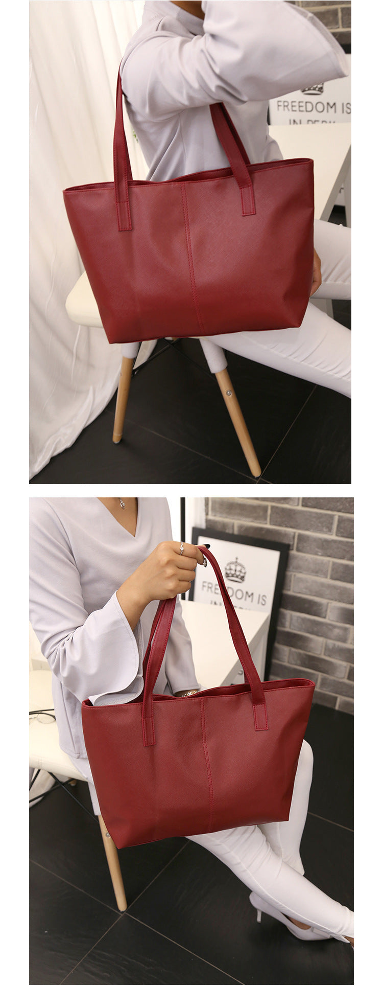 Soft Face Cross Section Square Fashion Lady Handbag