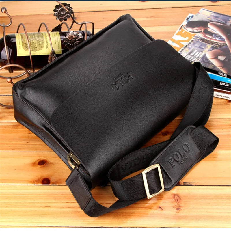 Luxury Vintage Man Bag Boy Waterproof PU Leather Business Style Men's Messenger Crossbody Casual Handbag Shoulder Bag