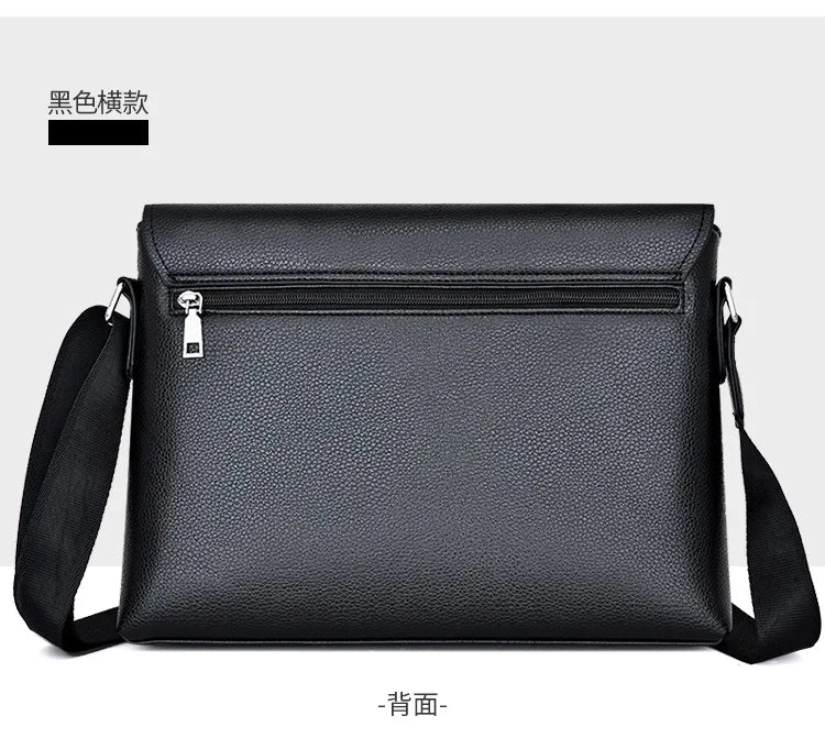 Business Men Leather Shoulder Bag Boy Crossbody Designer Luxury Briefcase Messenger Bags Male Gift Men's Handbags