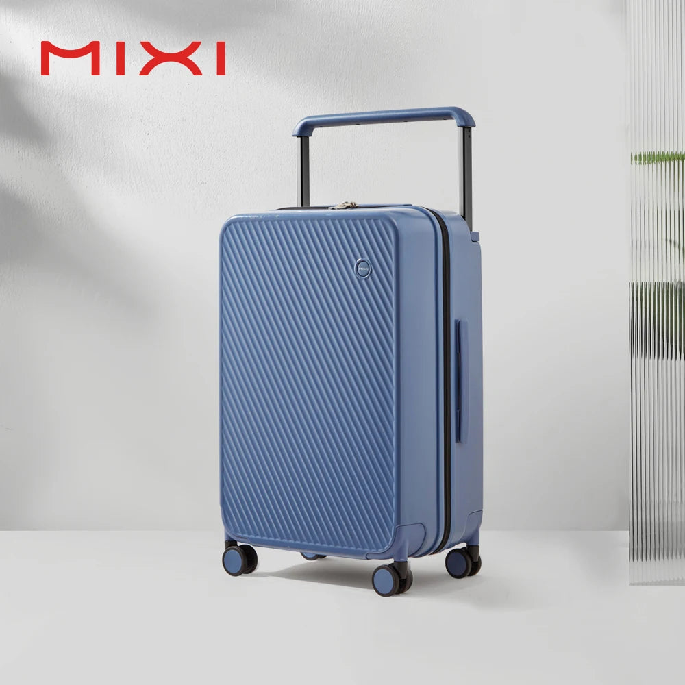 Mixi Wide Handle Travel Luggage Suitcase Rolling Spinner Wheels Hardside PC TSA Lock 20 24 Inch Unisex