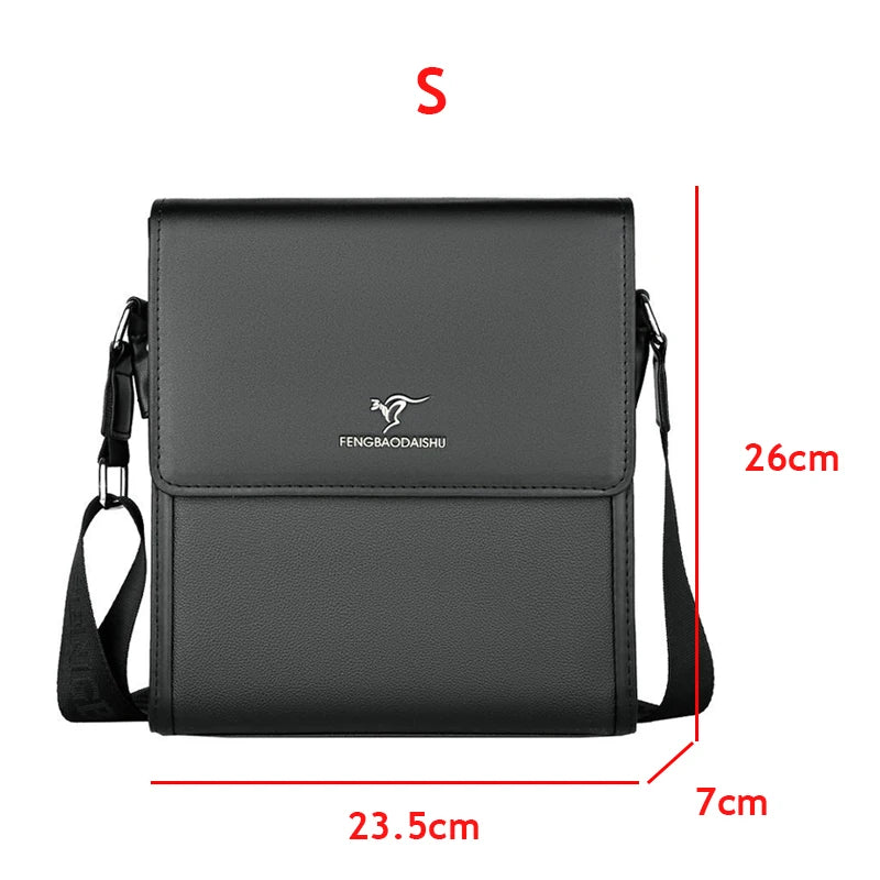 Business Shoulder Bag For Men Leather Porter Briefcase Cross Messenger Designer Luxury Crossbody Side Phone Bag Pouch Bolsas