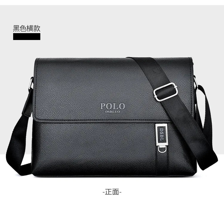 Business Men Leather Shoulder Bag Boy Crossbody Designer Luxury Briefcase Messenger Bags Male Gift Men's Handbags