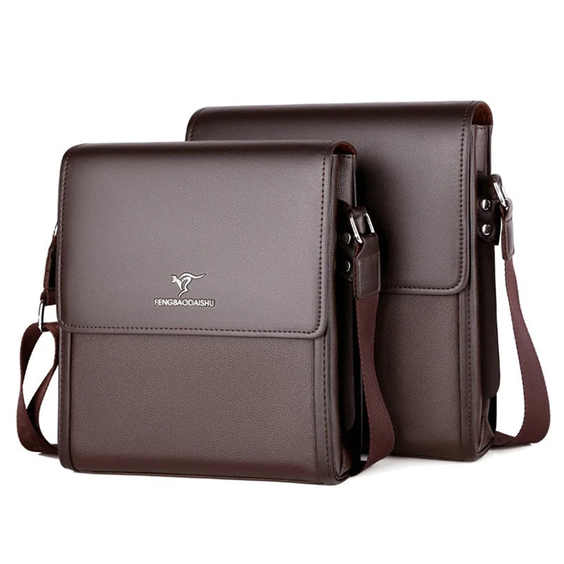 Business Shoulder Bag For Men Leather Porter Briefcase Cross Messenger Designer Luxury Crossbody Side Phone Bag Pouch Bolsas