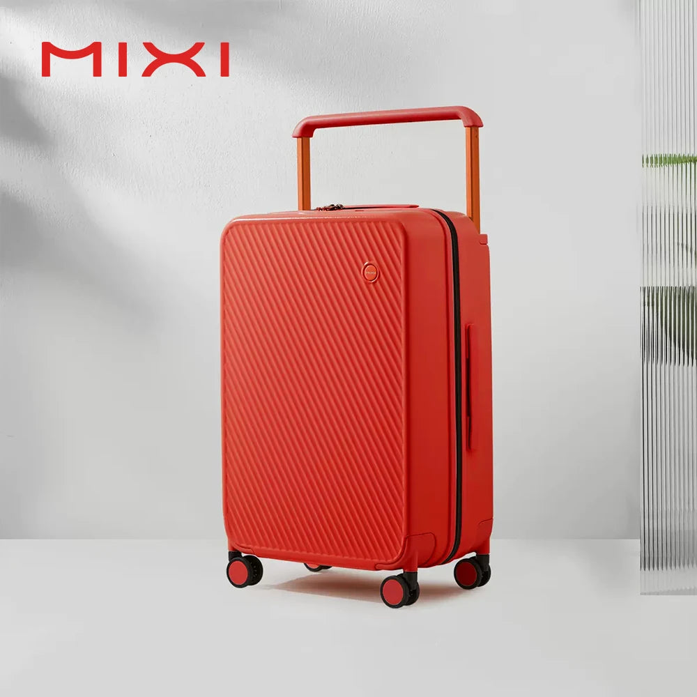 Mixi Wide Handle Travel Luggage Suitcase Rolling Spinner Wheels Hardside PC TSA Lock 20 24 Inch Unisex