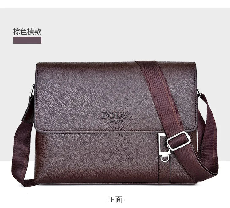 Business Men Leather Shoulder Bag Boy Crossbody Designer Luxury Briefcase Messenger Bags Male Gift Men's Handbags