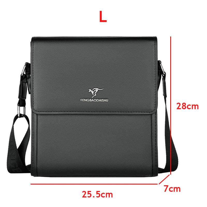 Business Shoulder Bag For Men Leather Porter Briefcase Cross Messenger Designer Luxury Crossbody Side Phone Bag Pouch Bolsas