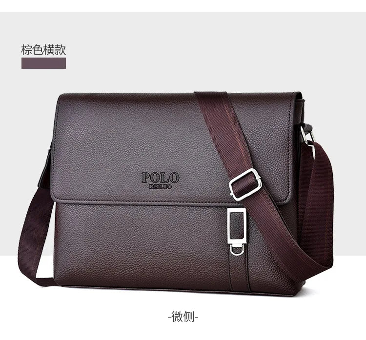 Business Men Leather Shoulder Bag Boy Crossbody Designer Luxury Briefcase Messenger Bags Male Gift Men's Handbags