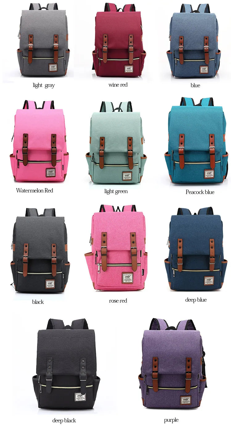 Vintage 16 inch Laptop Backpack Women