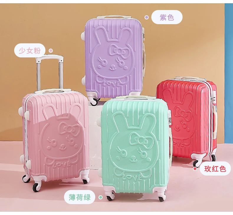 children Lovely Rolling luggage set women trolley suitcase girls pink spinner brand carry ons luggage travel bag with handbag