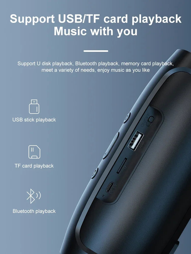 XIAOMI TF Usb Bluetooth Speaker Dual Speaker Stereo Outdoor Playback Fm Voice Broadcasting Portable Subwoofer Wireless Speaker