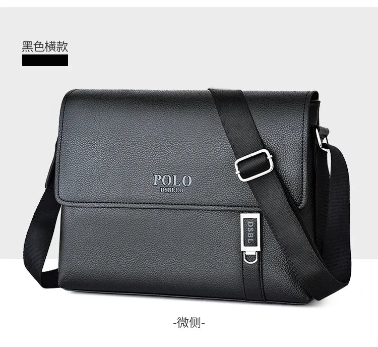 Business Men Leather Shoulder Bag Boy Crossbody Designer Luxury Briefcase Messenger Bags Male Gift Men's Handbags