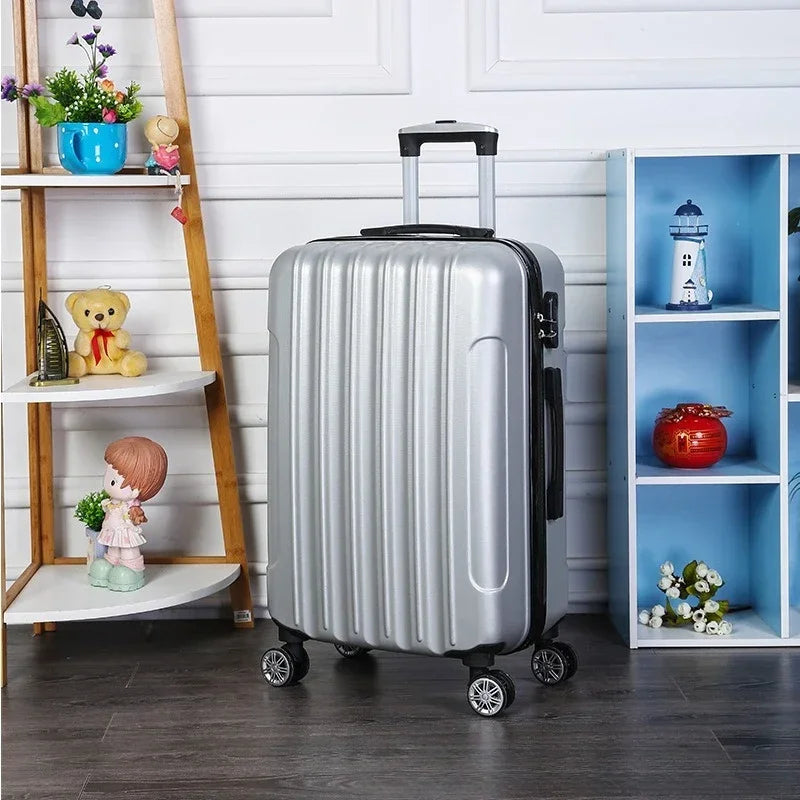 NewUniversal Wheel Travel Suitcase Lightweight ABS Password Trolley Case Wear-resistant Boarding Luggage Fashion Rolling Luggage