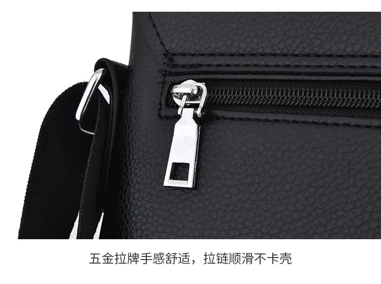 Business Men Leather Shoulder Bag Boy Crossbody Designer Luxury Briefcase Messenger Bags Male Gift Men's Handbags